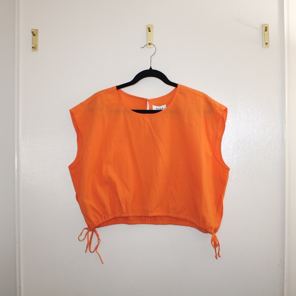 NWT PISTOLA Oversized Crinkle Cropped Top